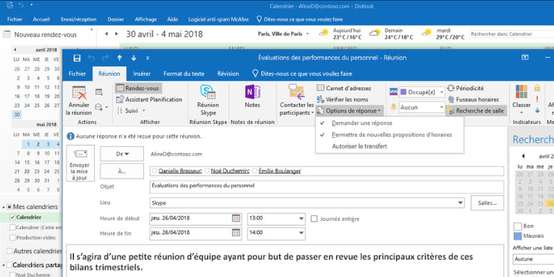 outlook un client de messagerie sur